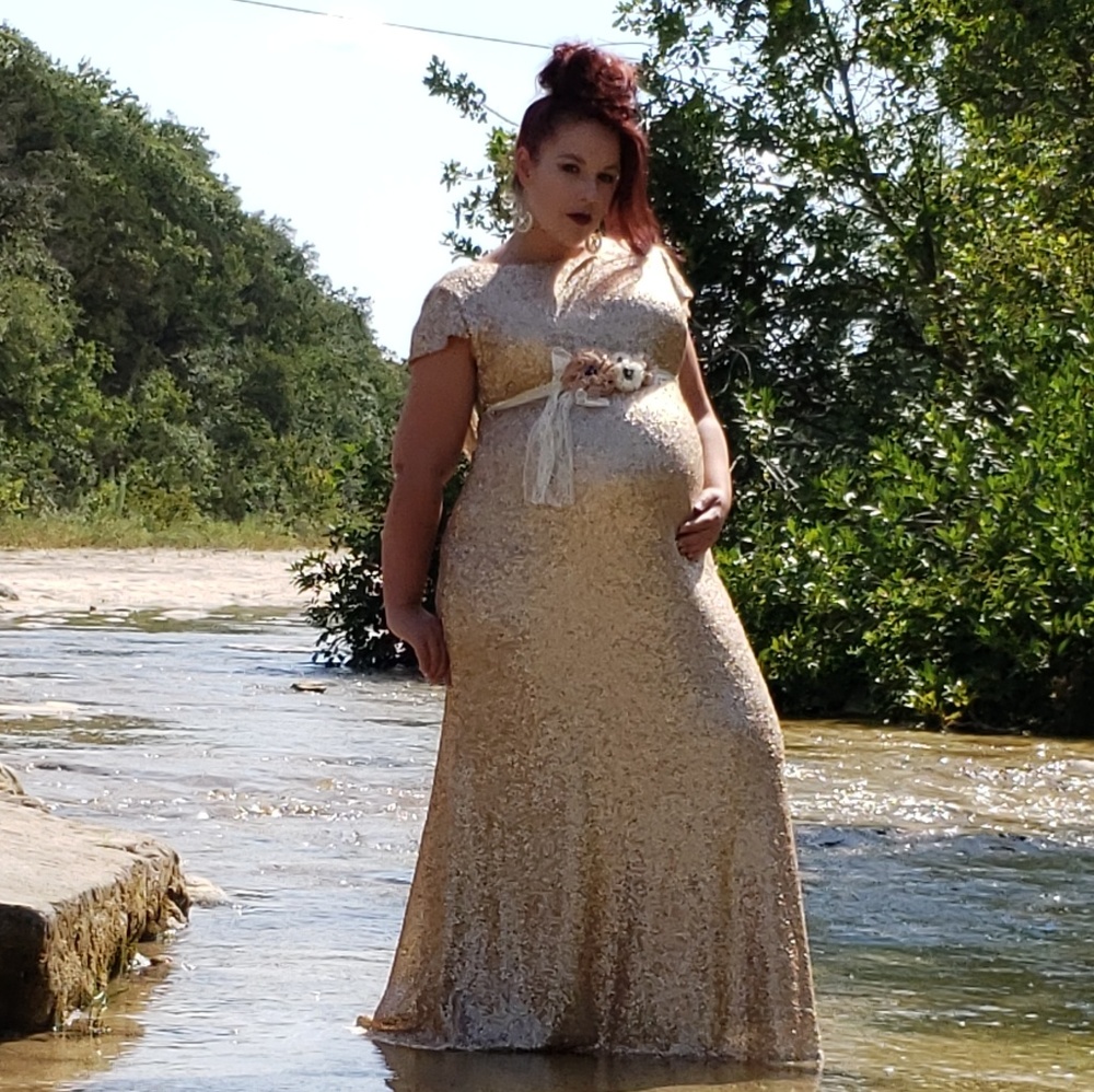Sorella Vita sequin floor length dress